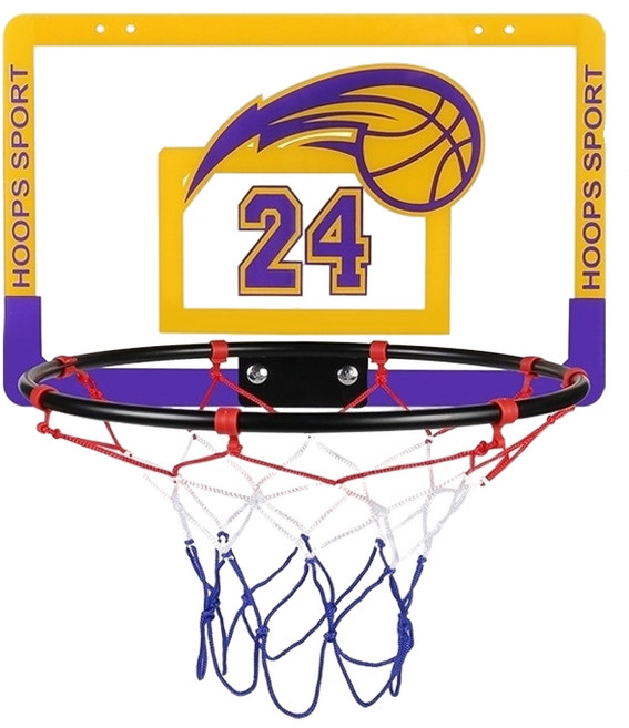 HOOPS SPORT 室內籃球框, 【紫金】30cm鐵框無折疊, 1個