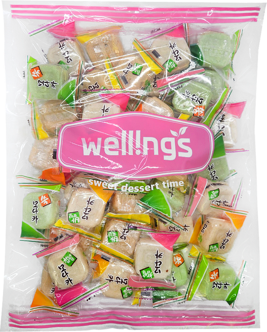 웰링스 대용량 과자 스낵 찹쌀 쑥 밤 미니 종합 모나카 450g 어르신 부모님 선물 옛날과자, 1개