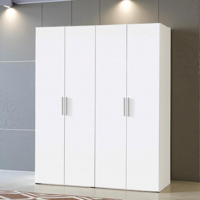빅로드가구 국내생산 프라임 6자 (이불장+양복장) 장롱세트 너비1620mm 높이2000mm 깊이580mm 옷장 원룸가구, 7) 화이트