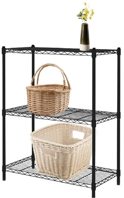 KI WISH 居家生活 輕型三層架, 3層, 黑色