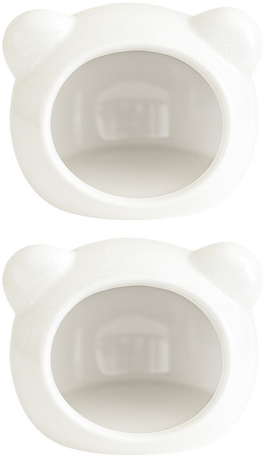 아리코 세라믹 햄스터 은신처, 화이트, 2개