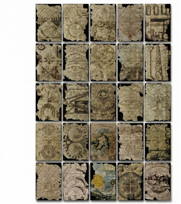 앤아일즈 빈티지 엽서 인테리어 종이 포스터 벽꾸미기 장식 감성 디자인, 50장 블랙 A - ZMJM-1920, 1개