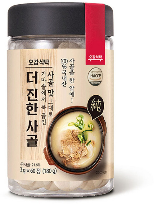 오감식탁 더 진한 사골 코인육수, 180g, 1개