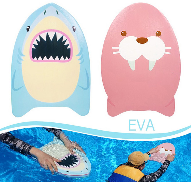 수영 키판 어린이 킥판 물에 잘뜨는 EVA 수영장 워터파크 아동 캐릭터 보조용품 상어 바다코끼리, 아기상어 블루, 1개