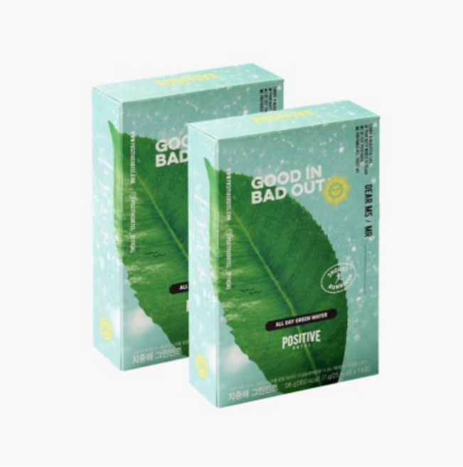 파지티브호텔 지중해 그린민트 유기농 녹차 카테킨 함유 2BOX, 2박스, 7g