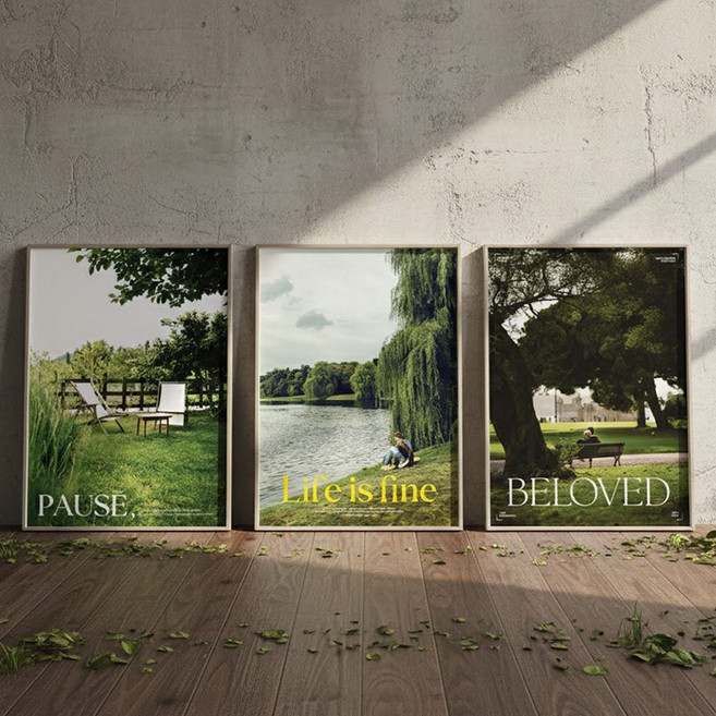 컨티뉴 휴식 공원 풍경 3종 프리미엄 포스터 세트 A3