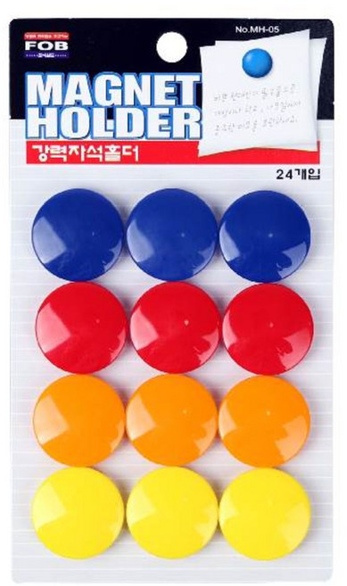 포비월드 강력자석홀더 MH-05 32mm 24p, 혼합색상, 1개