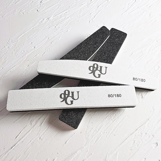 프리미엄 네일 파일 샌딩 블럭 버퍼 80/180, 5개, 99gu파일-하프문