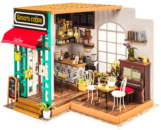 핸즈크라프트 DIY 미니어처 하우스 시몬의 카페 DG109, 1개