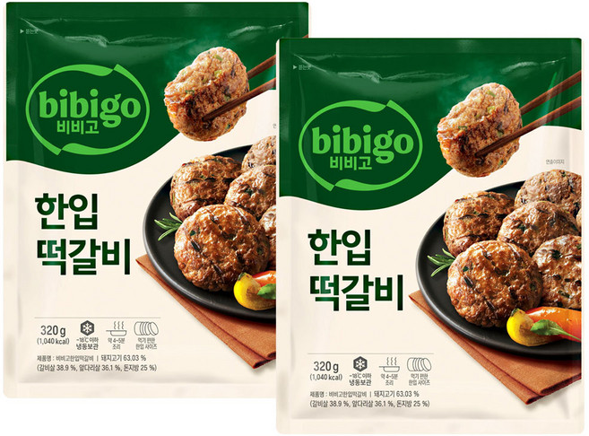 비비고 한입떡갈비, 320g, 2개