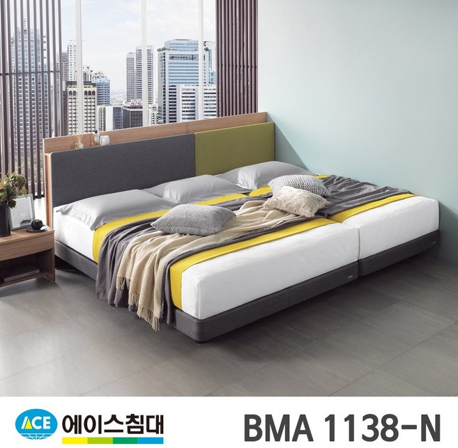 에이스침대 BMA 1138-N HT-B등급/FM(패밀리사이즈), 올리브그린+오크아마론