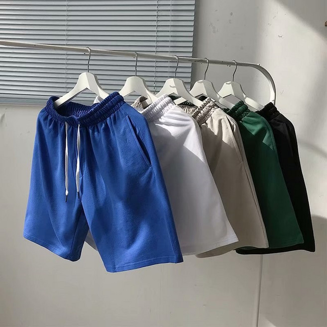 루나버블 스판 3부 4부 츄리닝 반바지 [27-32] 4color 성인 남자 남성 여자 여성 학생 여름 허리 밴딩 스포츠 헬스 조깅 운동복 산책 트레이닝 홈웨어 워터 비치 숏 팬츠