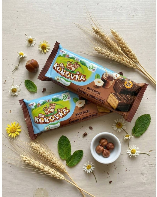 코로브카 초코 앤 헤이즐넛 웨이퍼 스틱, 25개, 42g
