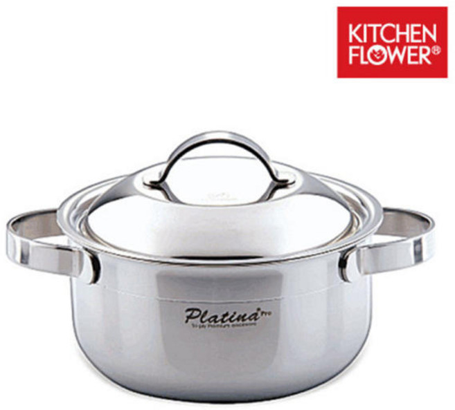 NY-1520/키친플라워/뉴플래티나프로미니냄비/통3중/인덕션/양수냄비/14cm/스테인레스, 단일사이즈, 1개