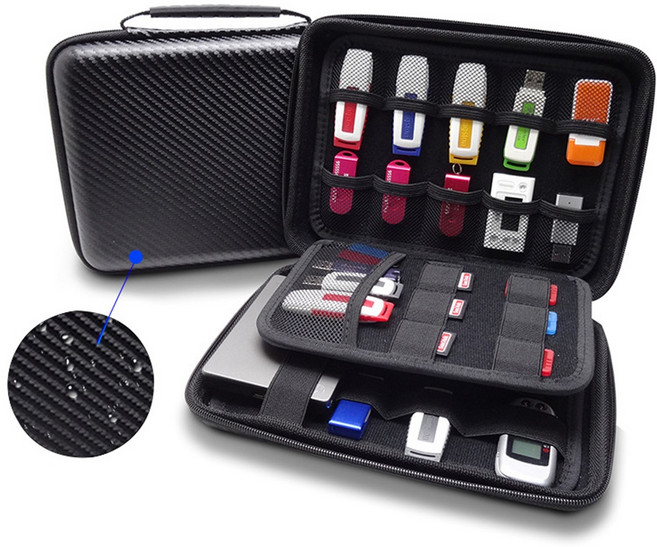 휴대용 USB 메모리 SD카드 외장하드 대용량 보관함 파우치 보관가방, 1개