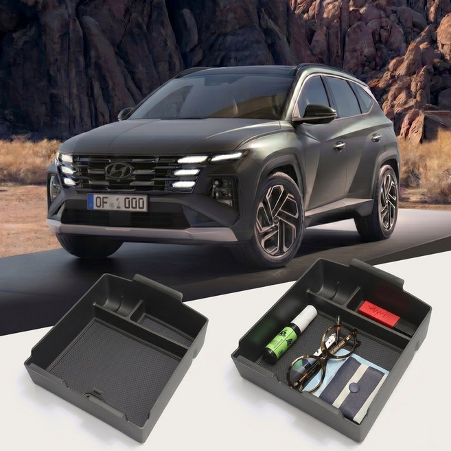 hybe 투싼 nx4 페이스리프트 완벽호한 콘솔수납함 콘솔 정리함 콘솔트레이, 콘솔정리함, 블랙