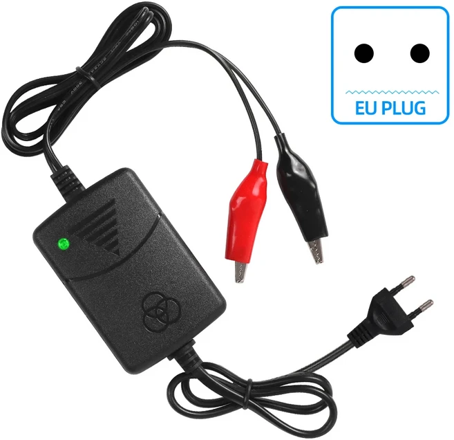 12V 1300mA 밀폐형 납산 배터리 충전기 자동 트리클 유지기 자동차 오토바이 RV ATV 보트용, 01 EU Plug, 01 China Mainland