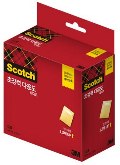 3M)초강력테이프세이빙팩, 1개, 18mm리필12롤/18mmx25m*12R/M322597