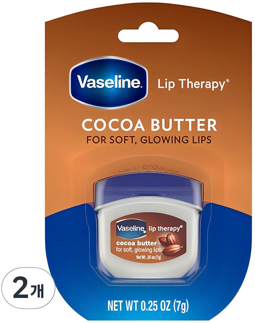바세린 립 테라피, 코코아 버터, 7g, 2개
