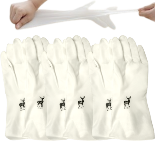 에히엘레 끈질긴 냄새없는 잘 벗겨지는 니트릴 고무장갑, 3개, 대(L), 화이트