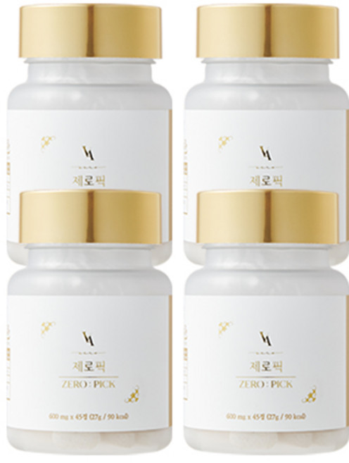 [정품] 제로픽 zero pick 브로멜라인 보이차, 45정, 4개