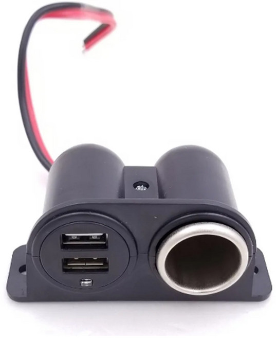 MGC-04 시거잭 소켓 방수 시거잭 연결 USB 차량용 충전기, 1개