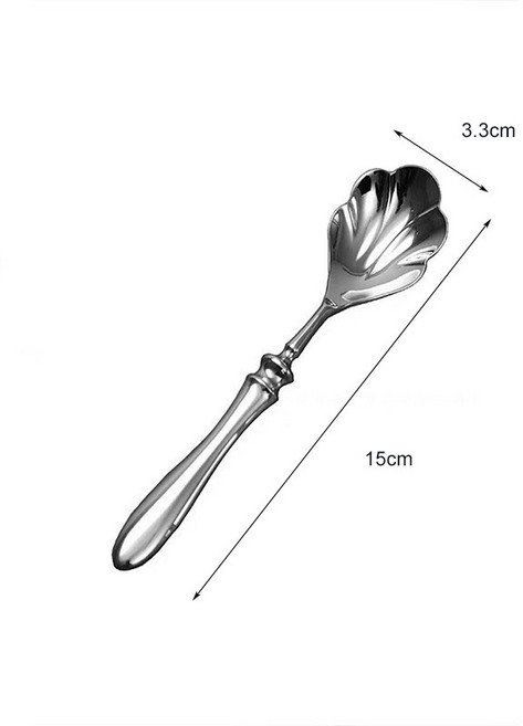 스테인레스 스틸 인 프렌치 라이트 럭셔리 아이리스 빈티지 로마 기둥 세트 포크 디저트 과일, 01 Small dining spoon
