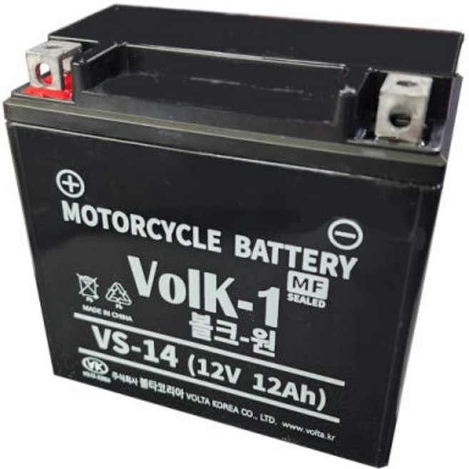 VS-14 12V 12Ah YTX14 STX14 호환 코멧 GT 버그만 미라쥬 650 오토바이 배터리, 1개