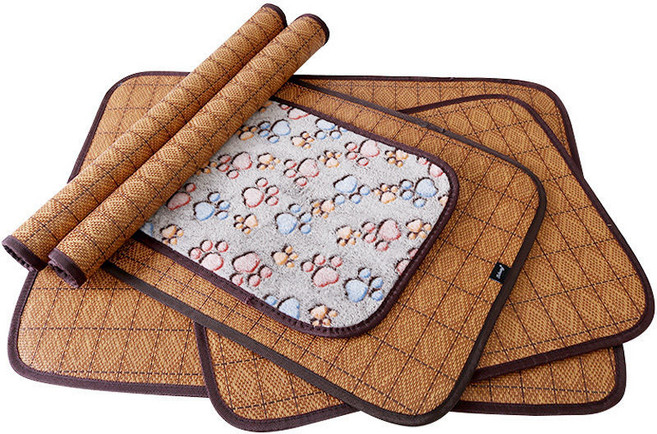 양면 애완 동물 사계절 매트 겨울과 여름에 사용할 수있는 고양이와 개 매트, 블루 스타, 1개