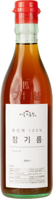 시골기름집 통참깨로 짠 방앗간 참기름, 1개, 350ml