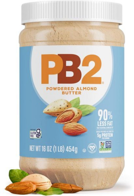 파우더 가루 분말 PB2 구운 아몬드 버터 16온스 저지방 비건 저탄수화물 견과류 비변형 글루텐 프리 코셔