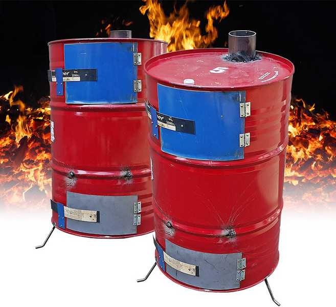 부엌데기 드럼통 소각로 화목난로 대형난로