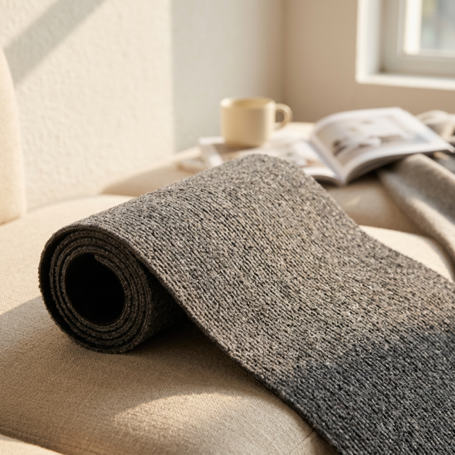 POTTI 고양이 스크래쳐 소파 벽부착형 카페트 매트, 1개, S다크그레이