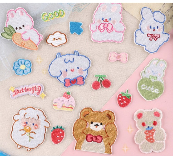 더하우스마켓 귀여운캐릭터 16종 와펜 유니폼 자수 패치 의류, 1개