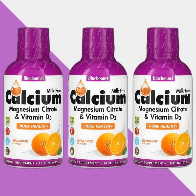 블루보넷 칼슘 마그네슘 비타민D3 액상 472ml 마시는 오렌지 맛 3개 - 쿠팡