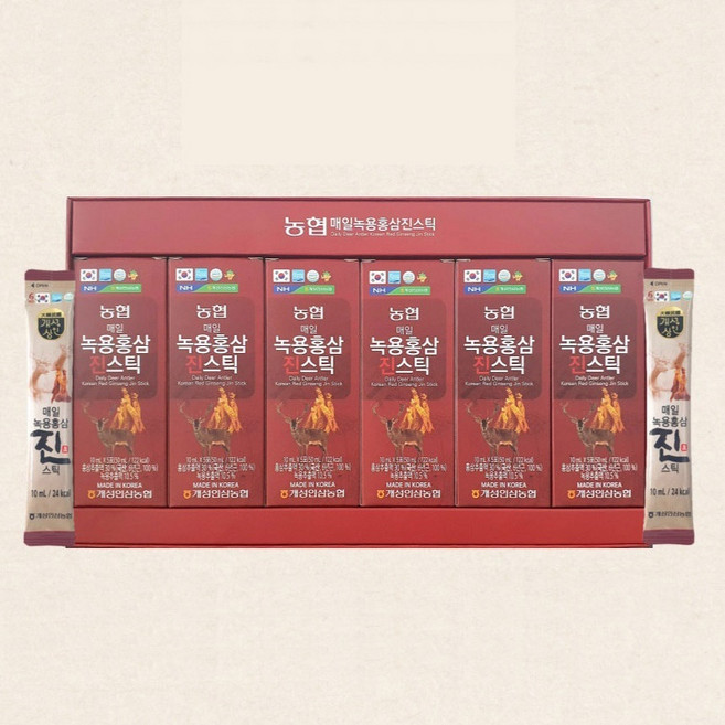 세트 매일 쇼핑백 설날 홍삼진 6년근 개성상인 스틱 선물 10mlx 증정 녹용 30포, 1개, 300ml