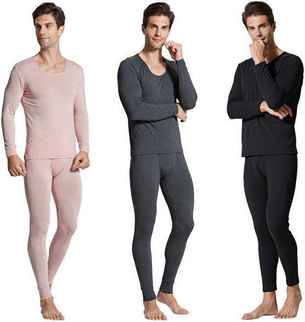 국산 남성 자연섬유 사계절 내의 기능성내복 상의 하의 세트 얇은 내복 빅사이즈 4XL 까지