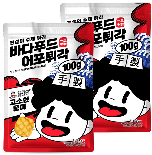 바다푸드 어포튀각 일품수제, 100g, 2개