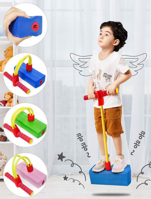 쏵판다 어린이 스펀지 스카이콩콩 실내 스카이점프, 스펀지 스카이콩콩 핑크, 1개