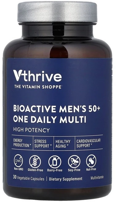 Vthrive Bioactive Men's 50+ One Daily Multi 30 Vegetable Capsules, 30 count, 1개 - 쿠팡