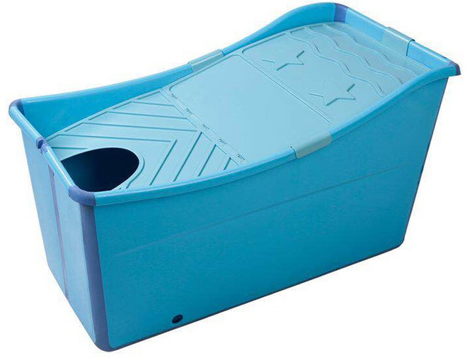 접이식 욕조 2인 이동식 항온대동 폴딩 스파 가정용 조립식 강아지 홈사우나 2인용 성인용, H. 블루+커버