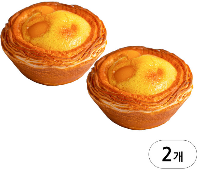 [데코봉봉] 과일 에그 타르트 모형(망고) 2개-빵 베이커리 리얼 모조 가짜