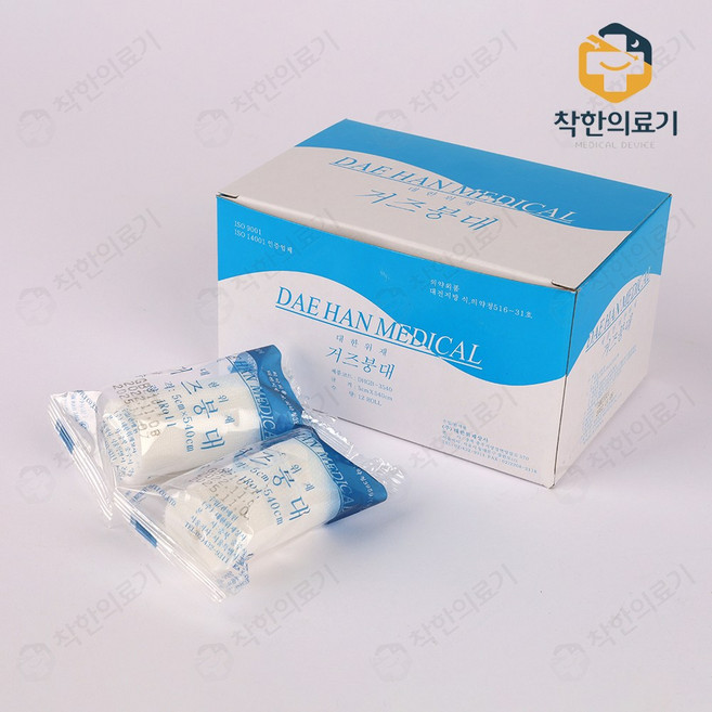 대한위재 거즈붕대 5cmX540cm 12개입 붕대 거즈, 1개