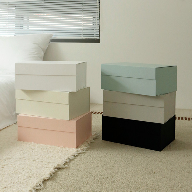 접이식 고급 선물 상자 싸바리 자석 큰 대형 의류 포장 박스 패키지 (XS/S/M/L), 바닐라, XS