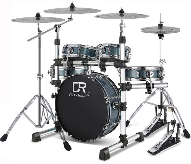 이스턴 코리아 DR 드럼 세트 정품 어쿠스틱 5기통 무소음 겸용 연습용 입문용 추천, 스타블루- 무소음 5기통4심벌, 1개