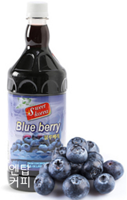 스위트코리아 블루베리 1000ml x 12개/음료베이스, 1L, 12개