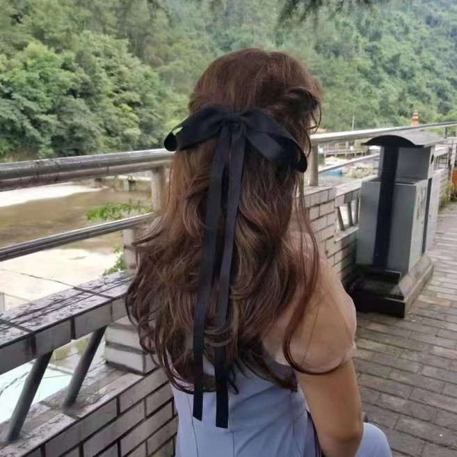 1p/2p 청순 롱끈 리본핀 긴리본 왕리본 롱리본 헤어핀 긴머리핀 반묶음핀