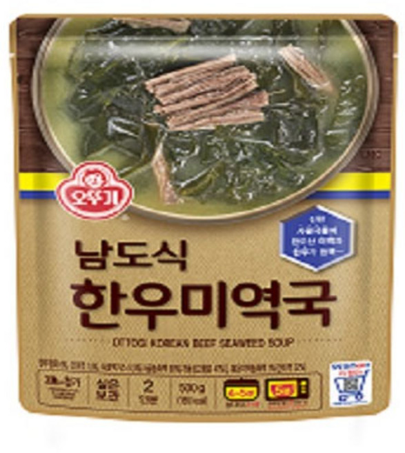 오뚜기 남도식 한우미역국, 500g, 1개