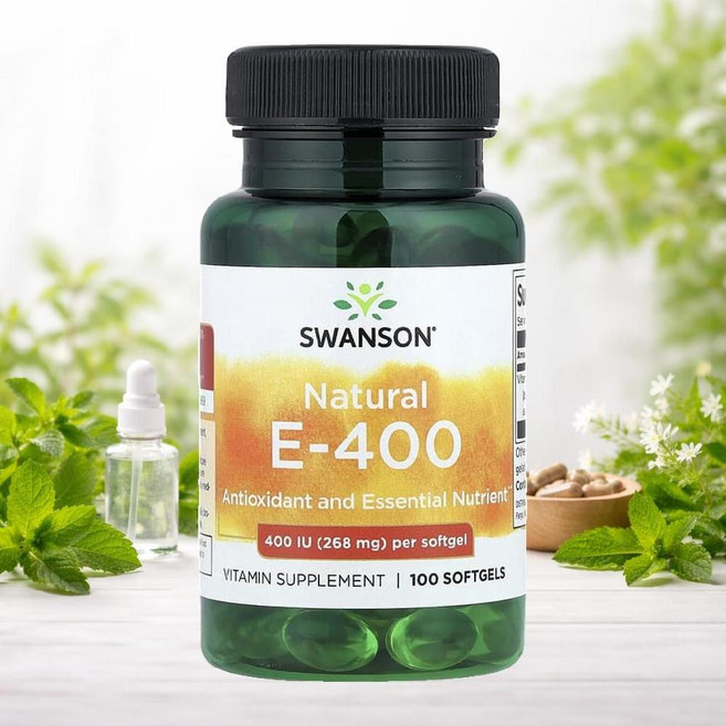 스완슨 E-400 네추럴 비타민E VitaminE 268mg 400IU 소프트젤 100정, 1개