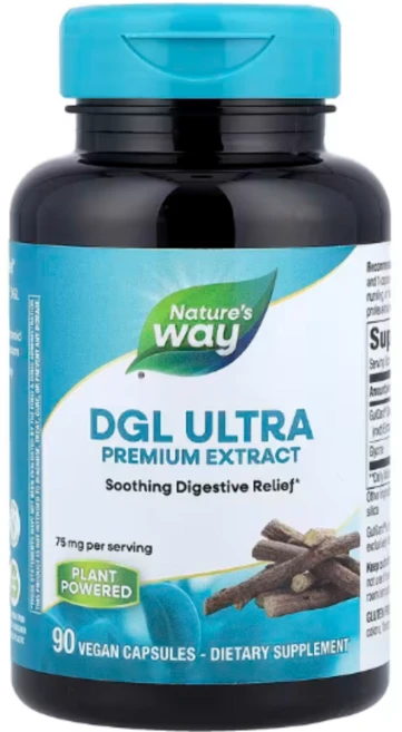 네이처스웨이 DGL 울트라 감초 뿌리 추출물 글리시진 제거 75mg 90 비건 캡슐, 1개, 90정 - 쿠팡